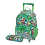 Kit Mochila De Rodinhas Pack Me E Estojo Duplo Infantil