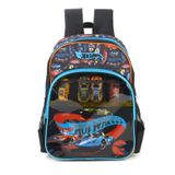 Mochila De Costas Hot Weels Com Carrinho Preta Luxcel