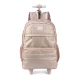 Mochila Notebook Rodinhas Dupla E Alça Costas Up4you Ouro