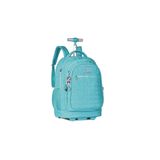 Mochila Escolar Rebecca Bonbon 2em1 Costas Rodas Verde Água