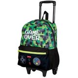 Mochila Escolar Gamer Over Rodinhas Infantil G Sestini