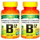 Vitamina B12 Cobalamina Vegana 60 Cáps De 450mg Kit Com 2