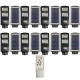 Luminaria Solar Kit 8 Und 120w Led Poste Sensor De Presença