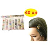 40 Presilhas De Cabelo Tic Tac Pequeno 3cm Sortido Infantil