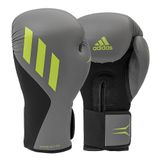 Luva De Boxe Em Pu 150 Cinza E Amarelo Neon 10 Oz