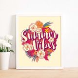 Quadro Decorativo com Moldura Summer Vibes