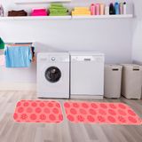 Kit Tapete Lavanderia Ovos de Páscoa Rosa Único