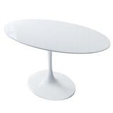 Mesa De Jantar Redonda 60 Cm + Vidro Temperado Branco