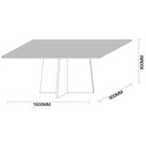 Mesa Jantar 6 Lugares 1,60m Ype Off White