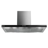 Coifa De Parede Panasonic 90 Cm Com 03 Velocidades, Design Premium Integrado Aço Inox + Black Glass - Fv-9hsdb2