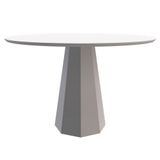 Mesa De Jantar 4 Lugares 1,20m Vidro Off White New Ceval