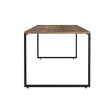 Mesa De Jantar Estilo Industrial 160x90 Castanho - Fdecor