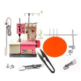 Galoneira Bracob Rosa +kit- Semi Industrial 3 Agulhas-220v- 12 Meses De Grantia