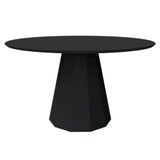 Mesa De Jantar 6 Lugares 1,35m Tampo Vidro Preto New Ceval