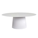 Mesa De Jantar Cone Oval 244x137 Cm Laqueada Cor Branco