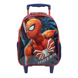 Mochila Infantil Rodinha Carrinho Homem Aranha Média Ref