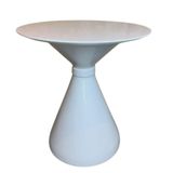 Mesa De Jantar Cone Ampulheta 70 Cm Laqueada Cor Branco