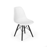 Cadeira De Jantar Eames Eiffel Base Madeira - Branco