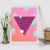 Quadro Decorativo com Moldura Abstract Geometric