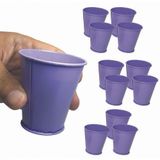 Balde Cachepot De Metal Para Mesa Festa Mini Lilas Com 12