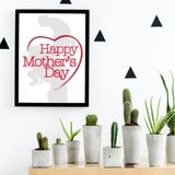 Quadro Decorativo com Moldura Happy Mother's Day