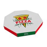 Caixa De Papelão Branca Oitavada Pizza 30cm Caixa Com 50