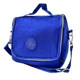 Lancheira Bolsa Térmica Crinkle Juvenil Escolar Marmita Azul