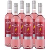 Vinho Rosé Frisante Suave Moscato Macaw 750ml Perini Kit 6