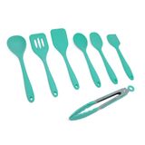 Kit De Utensílios De Silicone Com 7 Peças Verde - Oikos