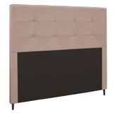 Cabeceira Luna Para Cama Box Queen 160 Cm Suede Bege