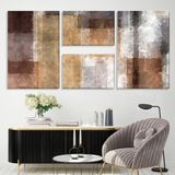 Conjunto de 4 Telas Decorativas em Canvas Modern art Único