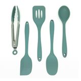 Kit De Utensílios De Silicone Com 5 Peças Vd Escuro - Oikos