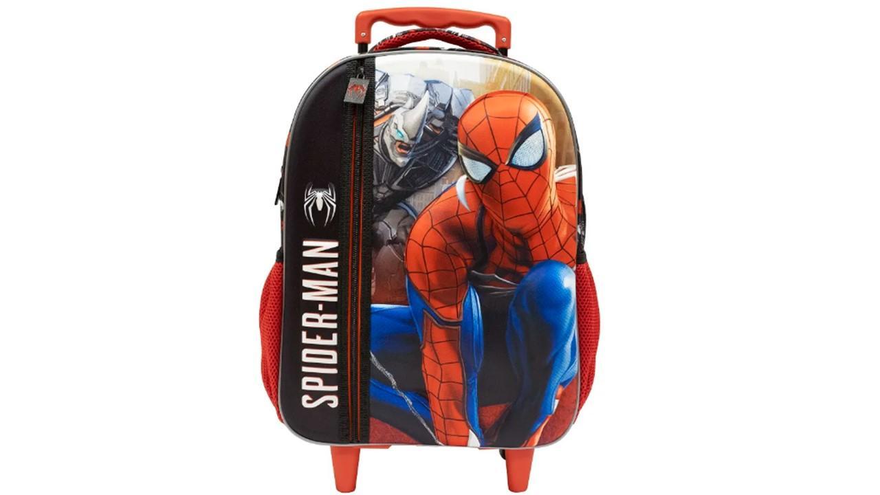 Mochila Escolar De Rodas 3d Spider Man Original Disney