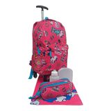 Kit Mochila Infantil Unicórnio Feminina Escolar Aulas Menina