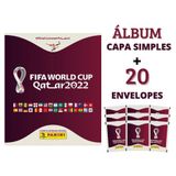 Album Copa 2022 Qatar + 20 Envelopes Figurinhas Panini