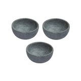 Kit 3 Cumbuca Pedra Sabão Tigela Bowl Para Caldo Sopa 300ml