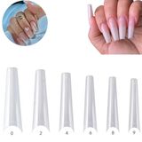 Unhas Tips Bailarina Curvada Longa 100 Unidades + Estojo