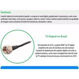 3 Antena Interna Tv Digital Hdtv Dtv Uhf Fio 5m Cabo