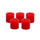 10 Vela Redonda 12 H Vermelha Decoração Namorados Romântica