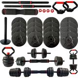 Kit Halteres Musculação Kettlebell 6 Em 1 Peso 30kg Odin Fit