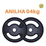 Kit 2 X Anilhas Super Premium De 4kg Ferro Pintada