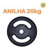 Anilha 20kg Mega Premium Ferro Fundido Pintada Academia/casa