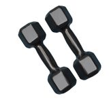 Par De Halter Sextavado Emborrachado 6kg Academia Treino