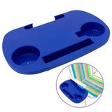 Mesa Portátil Para Cadeira De Praia Porta Copos Celular Azul