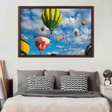 Quadro com Moldura Balloons in the Sky