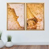 Quadro com Moldura Chanfrada Espuma de Ouro