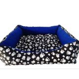 Cama Pet 60cm X 60cm Cachorro Porte Médio Pata Azul