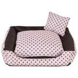 Cama Pet Cachorro Ou Gato Poa Tam: G Marrom E Rosa