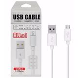 100 Cabo Dados Carga V8 Usb 1,5mt Filtro Reforçado Atacado