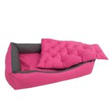 Cama Caminha Pets Para Cães Grandes Pink/cinza 1,00x0,80